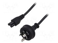 Cable; 3x0.75mm2; AS/NZS 3112 (I) plug,IEC C5 female; PVC; 1.8m SUNNY