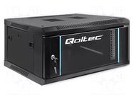 Enclosure: rack cabinet; Standard: 19"; 4U; black; Z: 280mm; X: 600mm QOLTEC