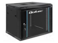 Enclosure: rack cabinet; Standard: 19"; 9U; black; Y: 450mm; X: 600mm QOLTEC