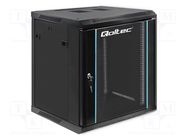 Enclosure: rack cabinet; Standard: 19"; 12U; black; Y: 600mm QOLTEC