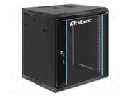Enclosure: rack cabinet; Standard: 19"; 12U; black; Z: 635mm QOLTEC