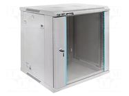 Enclosure: rack cabinet; Standard: 19"; 12U; grey; Z: 635mm; X: 600mm QOLTEC