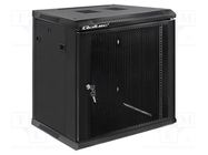 Enclosure: RACK cabinet; Standard: 19"; 12U; black; Y: 450mm QOLTEC