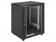 Enclosure: rack cabinet; Standard: 19"; 15U; black; Z: 855mm QOLTEC