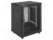 Enclosure: RACK cabinet; Standard: 19"; 15U; black; free-standing QOLTEC