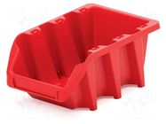 Container: cuvette; red; long; 160x98x70mm; KBIL16; BINEER KISTENBERG
