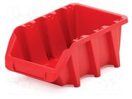 Container: cuvette; red; long; 198x118x84mm; KBIL20; BINEER KISTENBERG