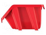 Container: cuvette; red; short; 144x118x84mm; KBIS15; BINEER KISTENBERG