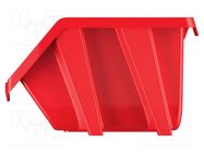 Container: cuvette; red; 187x158x114mm; KBIS20; BINEER; short KISTENBERG