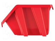 Container: cuvette; red; short; 187x158x114mm; KBIS20; BINEER KISTENBERG