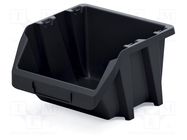 Container: cuvette; black; 214x198x133mm; KBIS22; BINEER; short KISTENBERG