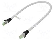 Patch cord; RJ45 plug,both sides; S/FTP; Cat 8; stranded; Cu; 0.5m GOOBAY