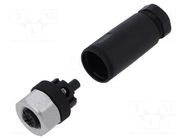 Connector: M12; female; 713; 60V; IP67; for cable; screw terminal BINDER