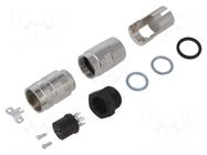 Connector: M16; plug; female; PIN: 7; 5A; 300V; C091D; soldering; 360° AMPHENOL