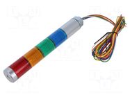 Signalling column; red/amber/green/blue; LED; 24VDC; IP65; MPS PATLITE