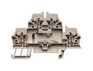 DIN RAIL TERMINAL BLOCK, 4POS, 14AWG