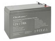 Re-battery: acid-lead; 12V; 7Ah; AGM; maintenance-free QOLTEC