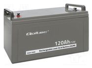 Re-battery: acid-lead; 12V; 120Ah; AGM; maintenance-free QOLTEC