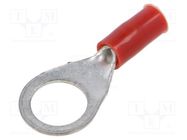 Tip: ring; M8; Ø: 8.5mm; 0.5÷1mm2; crimped; for cable; insulated ERKO