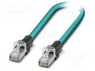 Patch cord; S/FTP; 6a; stranded; Cu; PUR; light blue; 1m; 26AWG; IP20 PHOENIX CONTACT