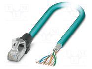 Patch cord; S/FTP; 6a; stranded; Cu; PUR; light blue; 1m; 26AWG; IP20 PHOENIX CONTACT