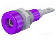 Connector: 2mm banana; socket; 10A; 23mm; violet; insulated; 60VDC STÄUBLI