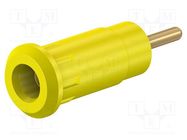 Connector: 2mm banana; socket; 10A; 29mm; yellow; insulated STÄUBLI