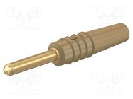 Connector: 2mm banana; plug; 10A; 30VAC; 60VDC; brown; gold-plated STÄUBLI