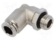 Push-in fitting; angled; -0.99÷20bar; nickel plated brass AIGNEP