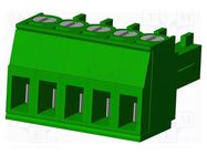 Connector: pluggable terminal block; plug; female; 10A; 300V; 1x5 AMPHENOL ANYTEK