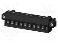 Pluggable terminal block; 5mm; straight; plug; female; black; PA66 AMPHENOL ANYTEK