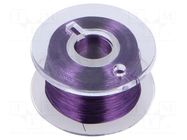 Silver plated copper wires; 0.1mm; violet; Cu,silver plated DONAU ELEKTRONIK