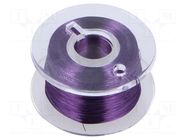 Silver plated copper wires; 0.1mm; violet; Cu,silver plated DONAU ELEKTRONIK