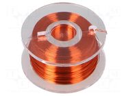 Silver plated copper wires; 0.1mm; orange; Cu,silver plated DONAU ELEKTRONIK