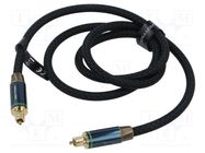 Cable; Toslink plug,both sides; 1m; Plating: gold-plated; black VENTION