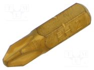 Screwdriver bit; Phillips; PH2; Overall len: 25mm FELO