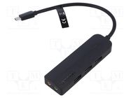 Hub USB; USB 3.0; black; Number of ports: 6; 0.15m; Enclos.mat: ABS VENTION