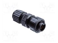 Connector: circular; plug; size B; male; PIN: 4; bayonet; 5A; IP67 AMPHENOL LTW