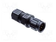 Connector: circular; plug; size B; male; PIN: 4; bayonet; 5A; IP67 AMPHENOL LTW