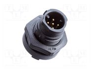 Connector: circular; socket; male; straight; THT; plastic; IP68 AMPHENOL LTW