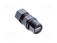 PIN: 4; for panel mounting,front side nut AMPHENOL LTW