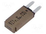 Fuse: thermal; 7.5A; 14VDC; automotive; 12.45mm; E71 GLOSO