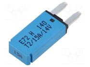 Fuse: thermal; 15A; 14VDC; automotive; 12.45mm; E72 GLOSO