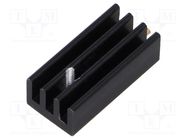 Heatsink: extruded; grilled; SOT32,TO220; black; L: 25mm; W: 11.8mm FISCHER ELEKTRONIK