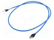 Patch cord; RJ45 plug,both sides; 6a; LSZH; blue; 1.5m; -20÷75°C OMRON