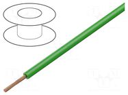 Wire; SiF; 1x0.5mm2; stranded; Cu; silicone; green; -50÷180°C SYNFLEX