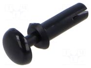 Rivet; polyamide; L.rivet: 6.4mm; black; dismountable,push-in DREMEC