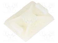 Holder; self-adhesive; polyamide; UL94V-2; natural; FH: 3.2mm 