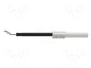Measuring tip; 1A; white; Socket size: 4mm; Plating: nickel plated SCHÜTZINGER