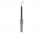 Measuring tip; 1A; grey; Socket size: 4mm; Plating: nickel plated SCHÜTZINGER
